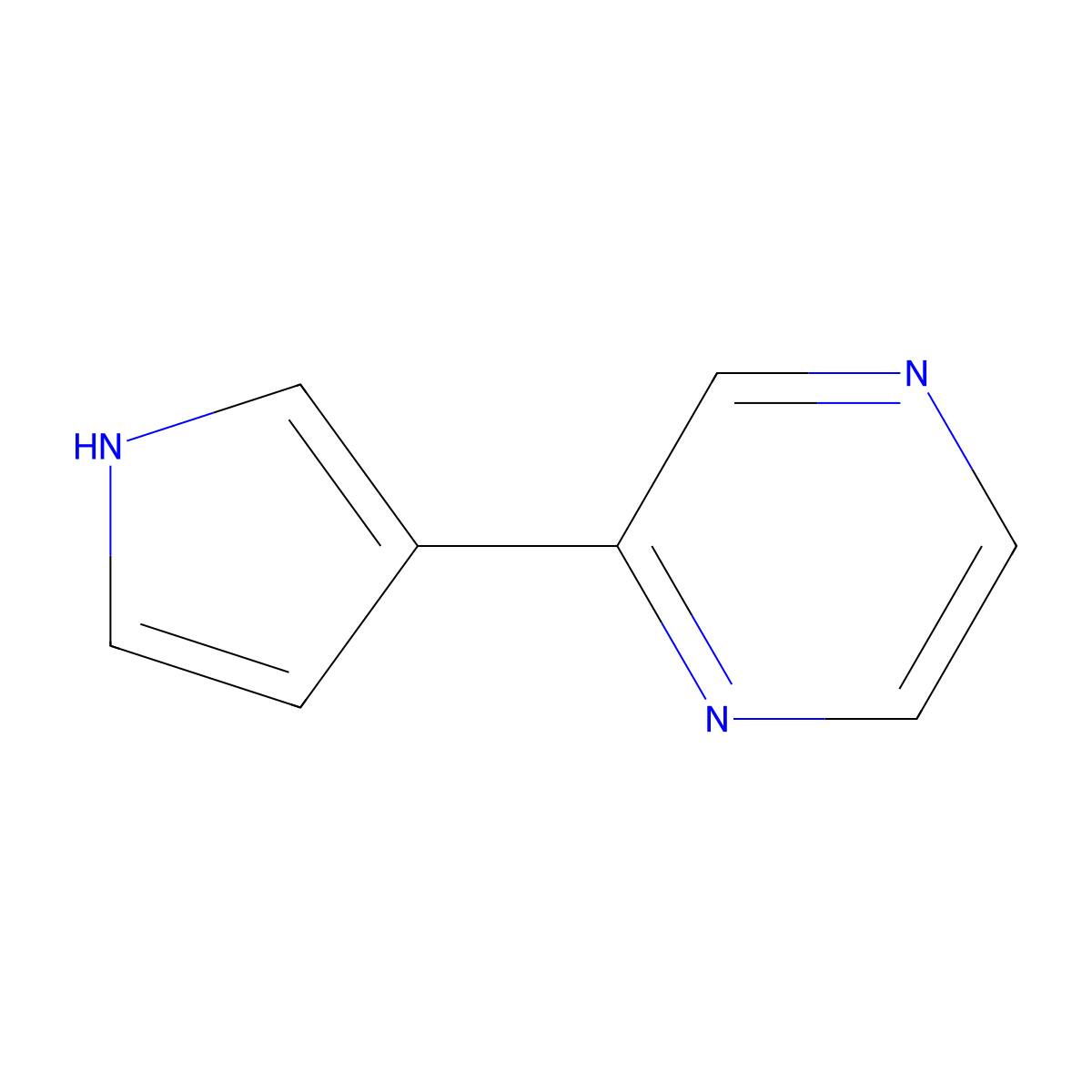 2-(1H-pyrrol-3-yl)pyrazine molecular structure, CAS 474775-99-0