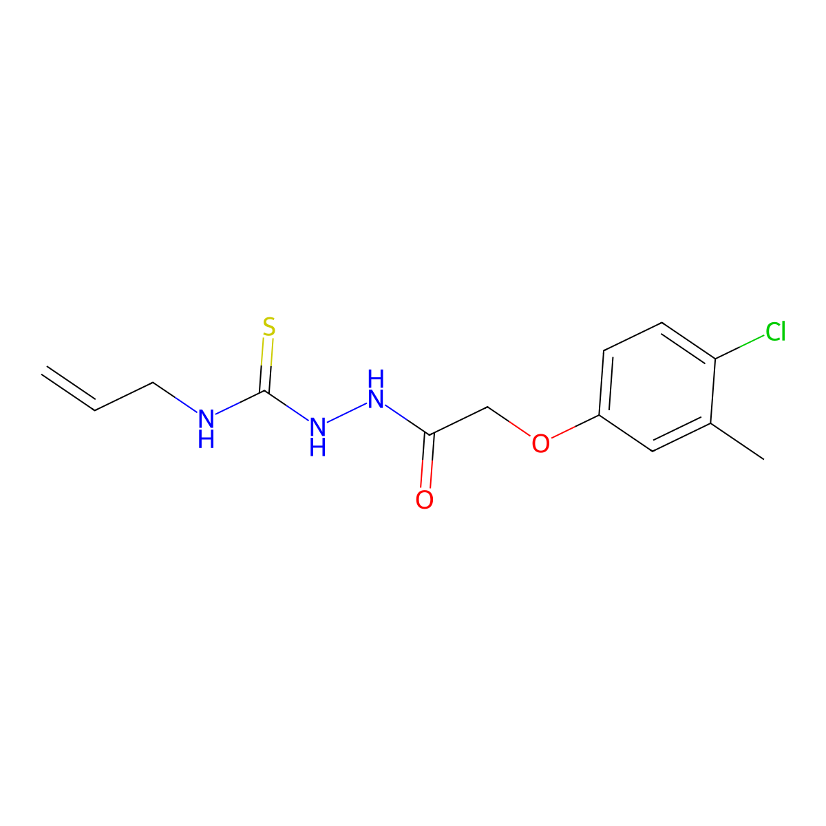 2-[(4-chloro-3-methylphenoxy)acetyl]-N-(prop-2-en-1-yl)hydrazinecarbothioamide molecular structure, CAS 474782-25-7