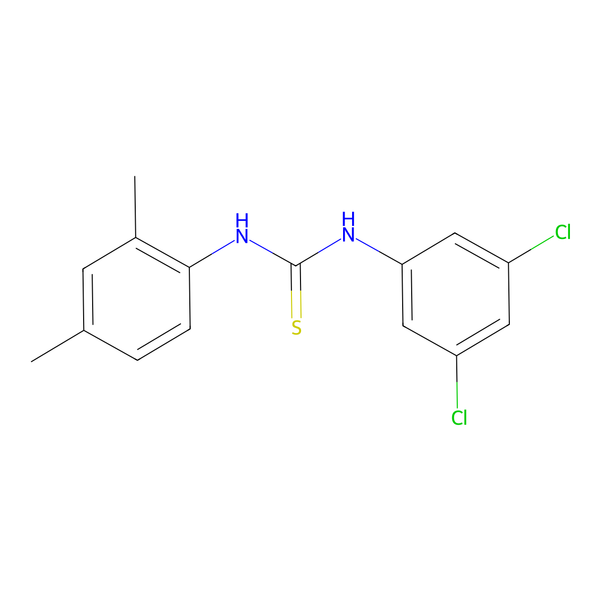 1-(3,5-Dichlorophenyl)-3-(2,4-dimethylphenyl)thiourea molecular structure, CAS 474792-28-4