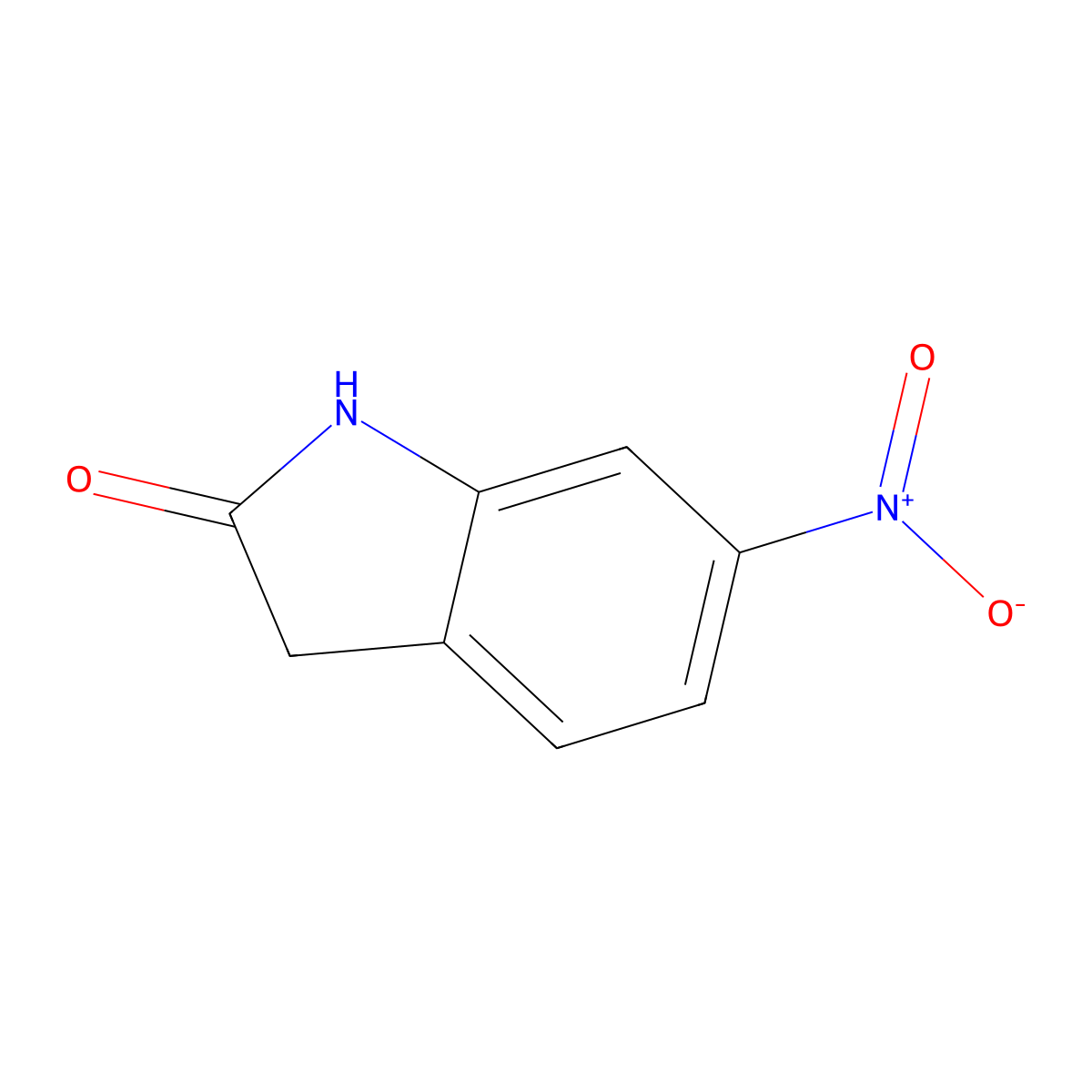 6-Nitro-1,3-dihydro-2H-indol-2-one molecular structure, CAS 474799-41-2