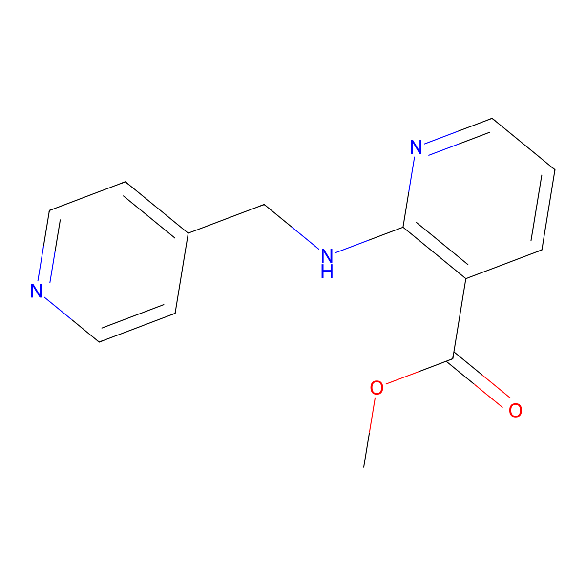 Methyl 2-((pyridin-4-ylmethyl)amino)nicotinate molecular structure, CAS 474799-48-9