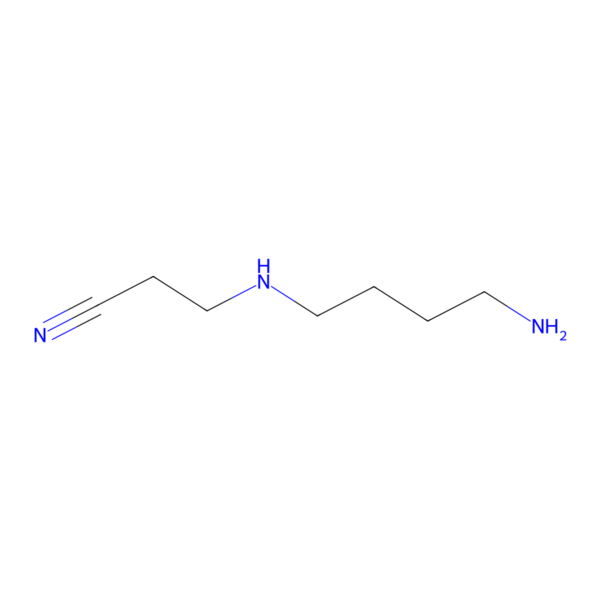 3-((4-Aminobutyl)amino)propanenitrile molecular structure, CAS 4748-73-6