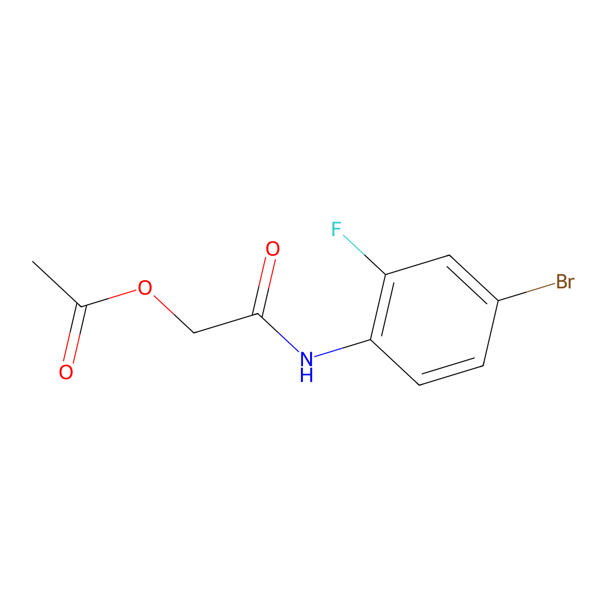 [2-(4-Bromo-2-fluoroanilino)-2-oxoethyl] acetate molecular structure, CAS 474806-63-8