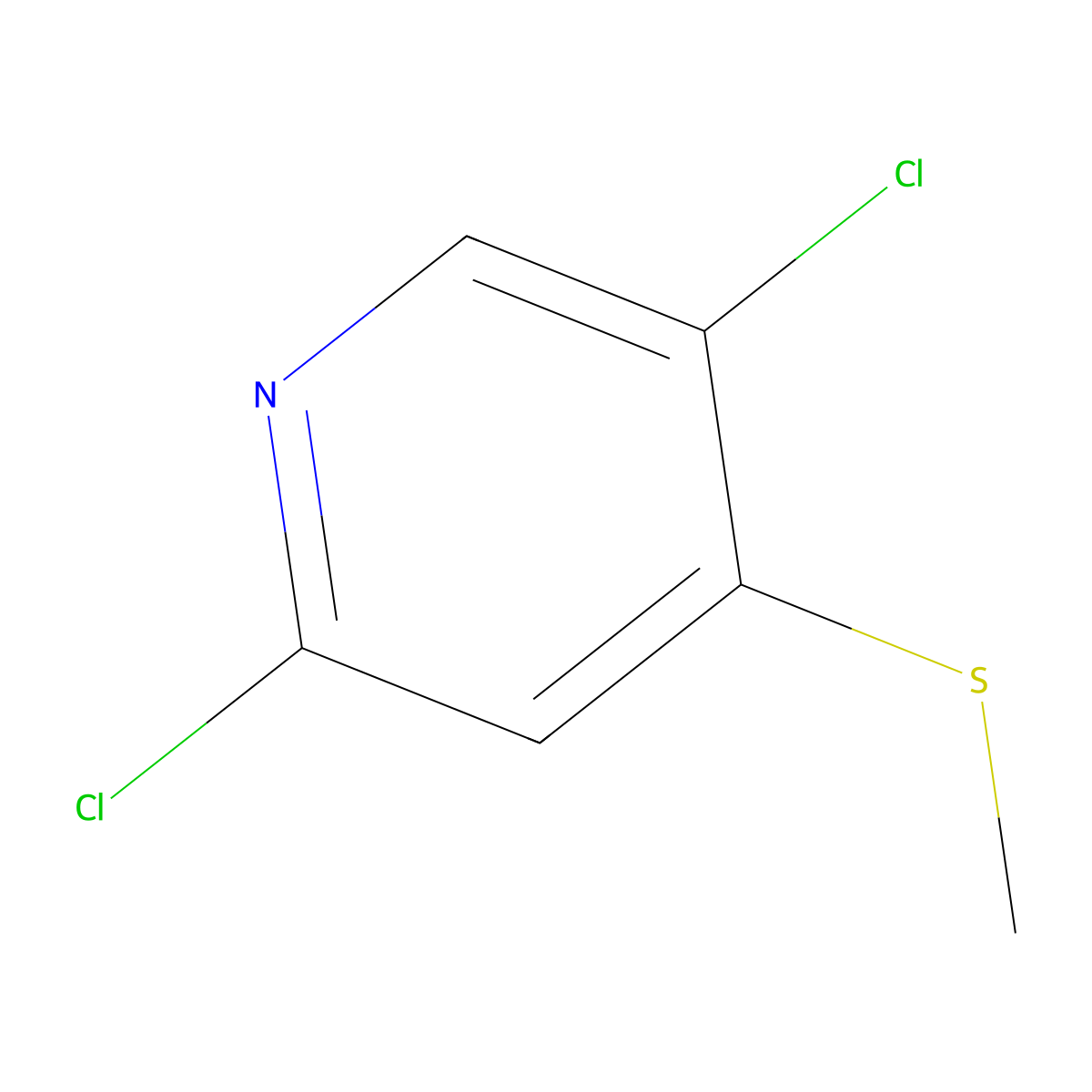 2,5-Dichloro-4-(methylthio)pyridine molecular structure, CAS 474824-43-6