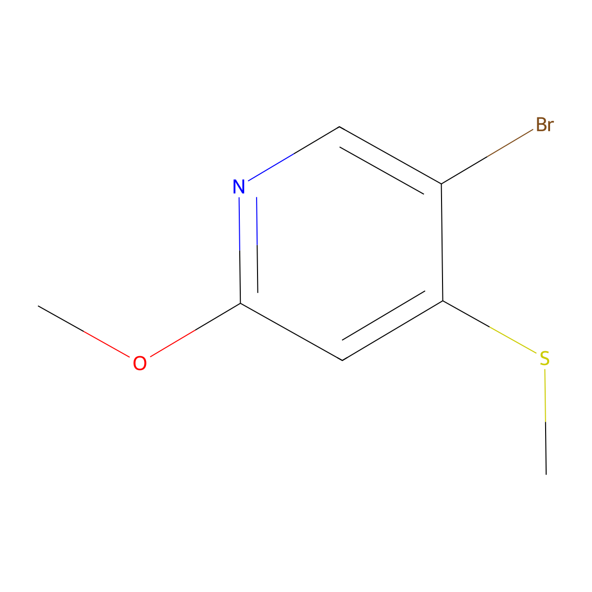 5-Bromo-2-methoxy-4-(methylthio)pyridine molecular structure, CAS 474824-64-1