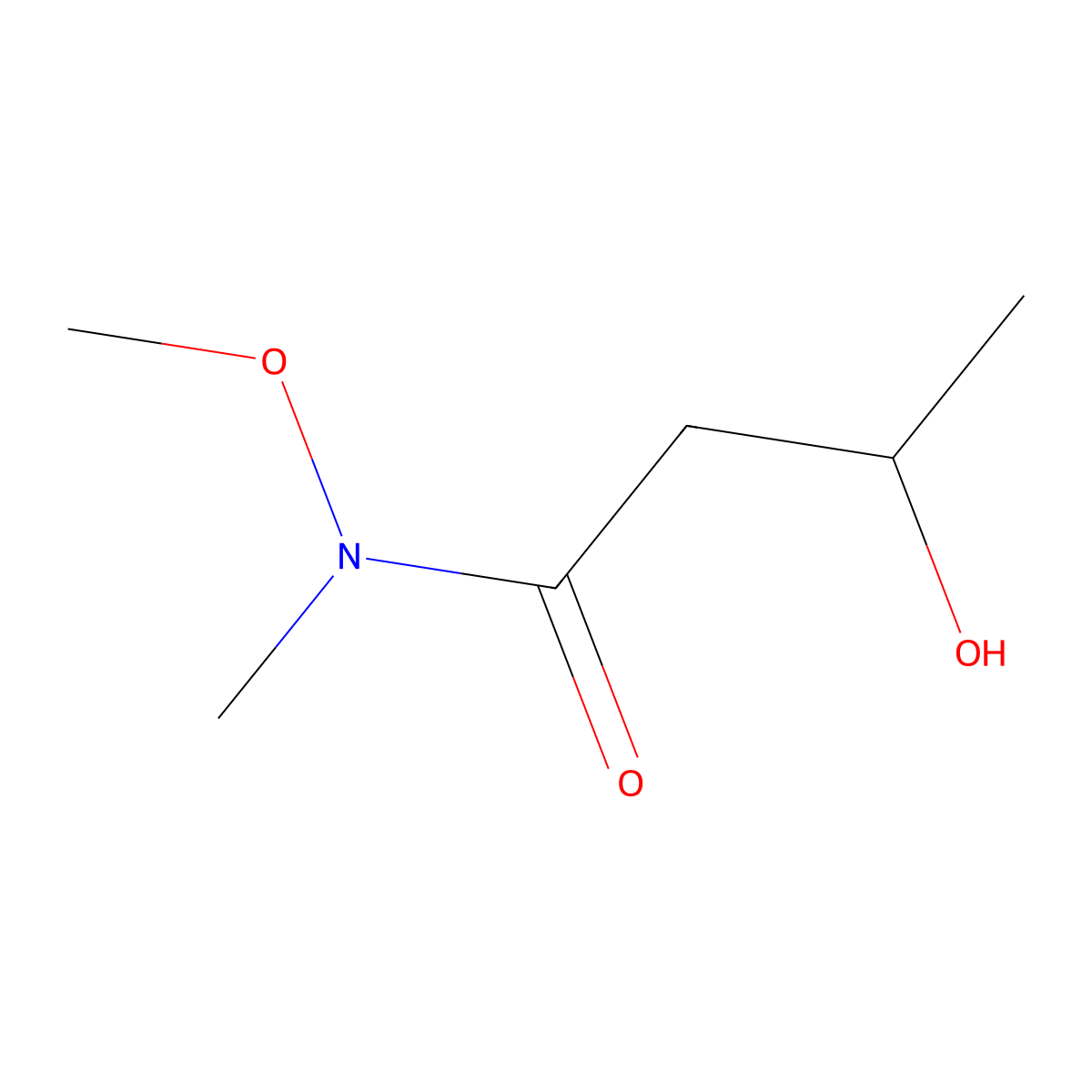 (3S)-3-Hydroxy-N-methoxy-N-methyl-butanamide molecular structure, CAS 474825-97-3