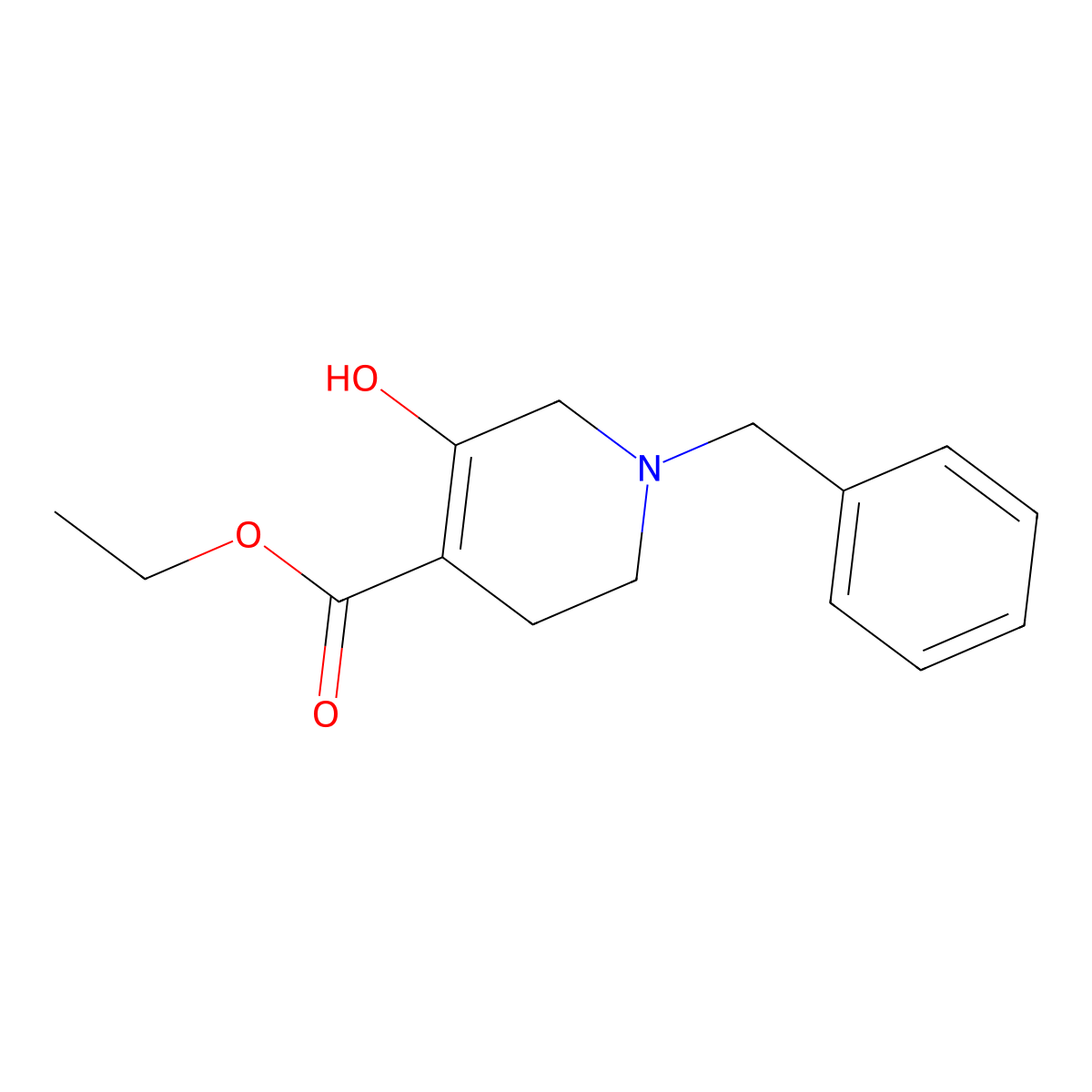 Ethyl 1-benzyl-5-hydroxy-1,2,3,6-tetrahydropyridine-4-carboxylate molecular structure, CAS 474878-60-9