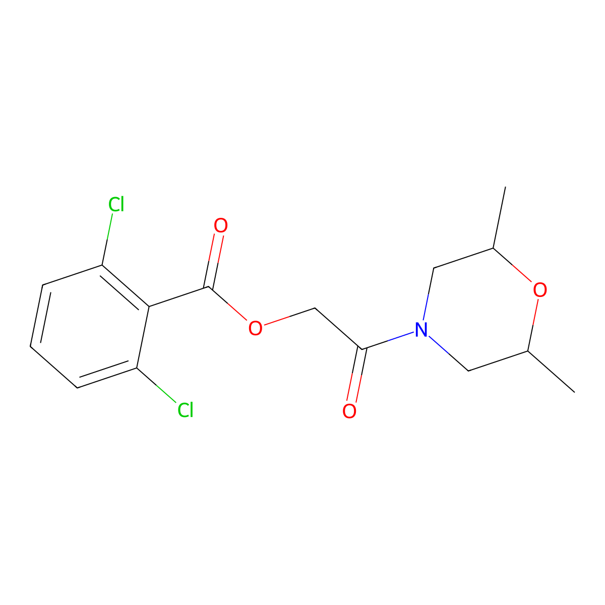 2-(2,6-Dimethylmorpholino)-2-oxoethyl 2,6-dichlorobenzoate molecular structure, CAS 474892-43-8