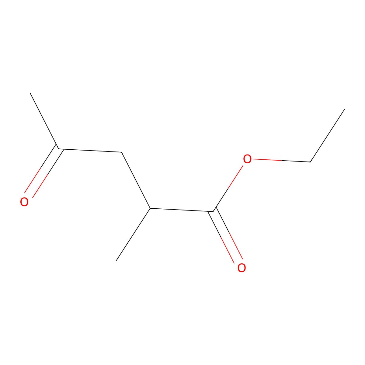 Pentanoic acid, 2-methyl-4-oxo-, ethyl ester molecular structure, CAS 4749-12-6