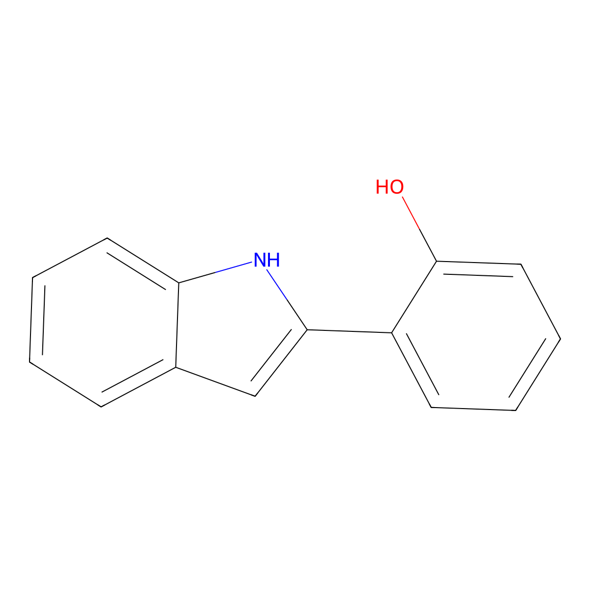 2-(1H-indol-2-yl)phenol molecular structure, CAS 4749-47-7