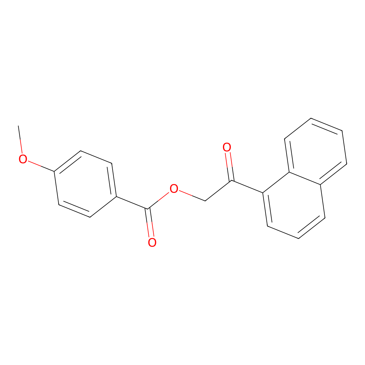 2-(1-Naphthyl)-2-oxoethyl 4-methoxybenzoate molecular structure, CAS 474906-65-5