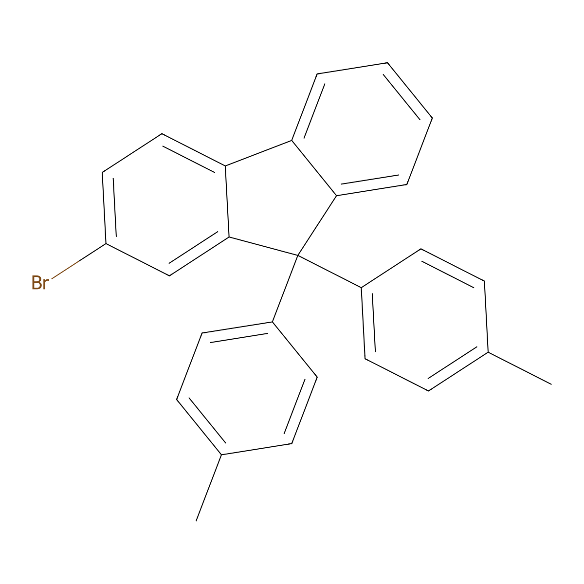 2-Bromo-9,9-di-p-tolyl-9H-fluorene molecular structure, CAS 474918-33-7