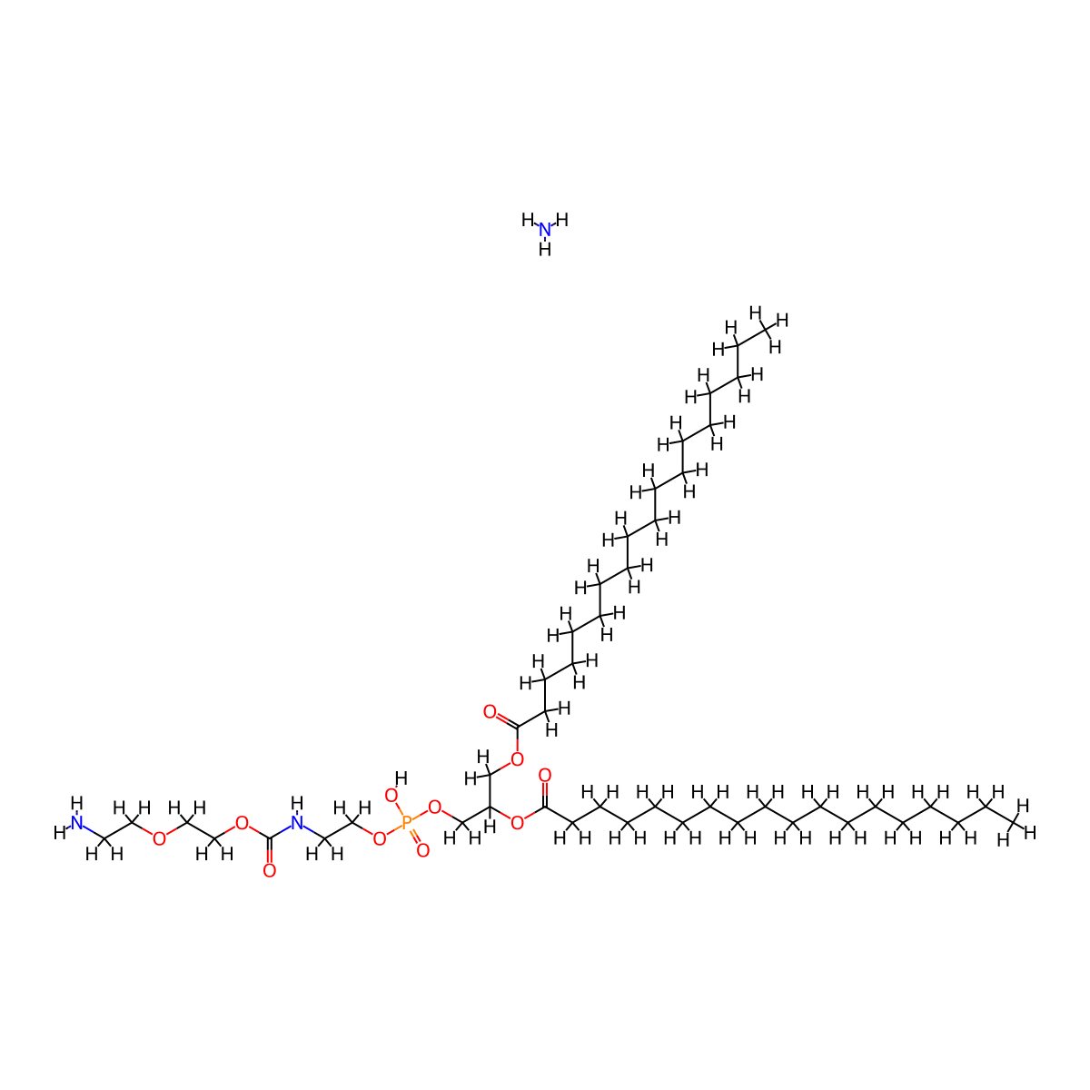 DSPE-PEG 2000 Amine molecular structure, CAS 474922-26-4