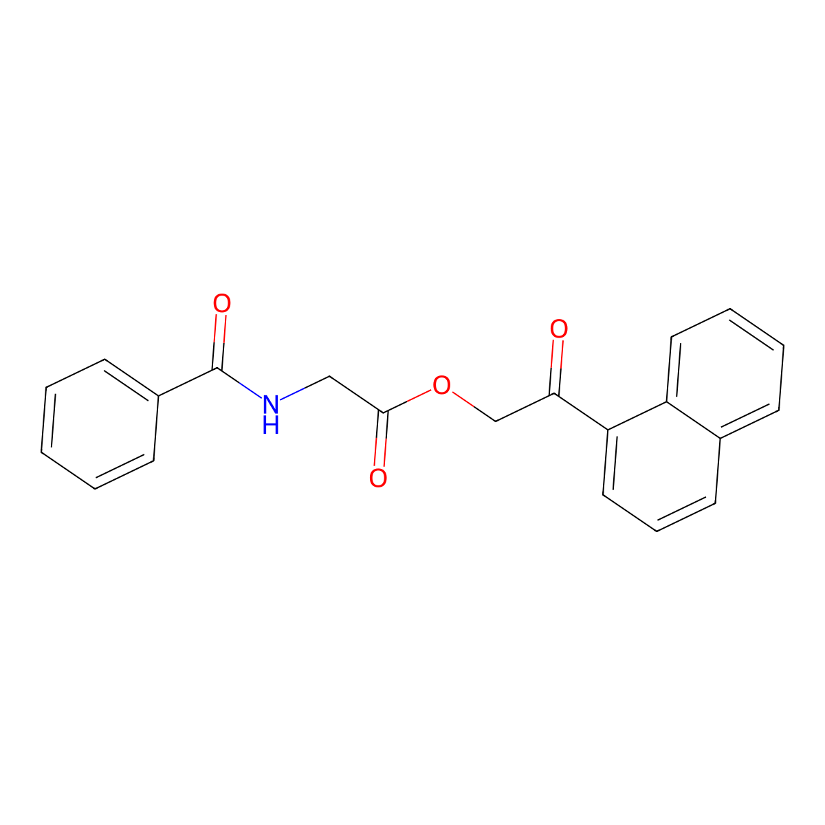 2-(1-Naphthyl)-2-oxoethyl (benzoylamino)acetate molecular structure, CAS 474923-66-5
