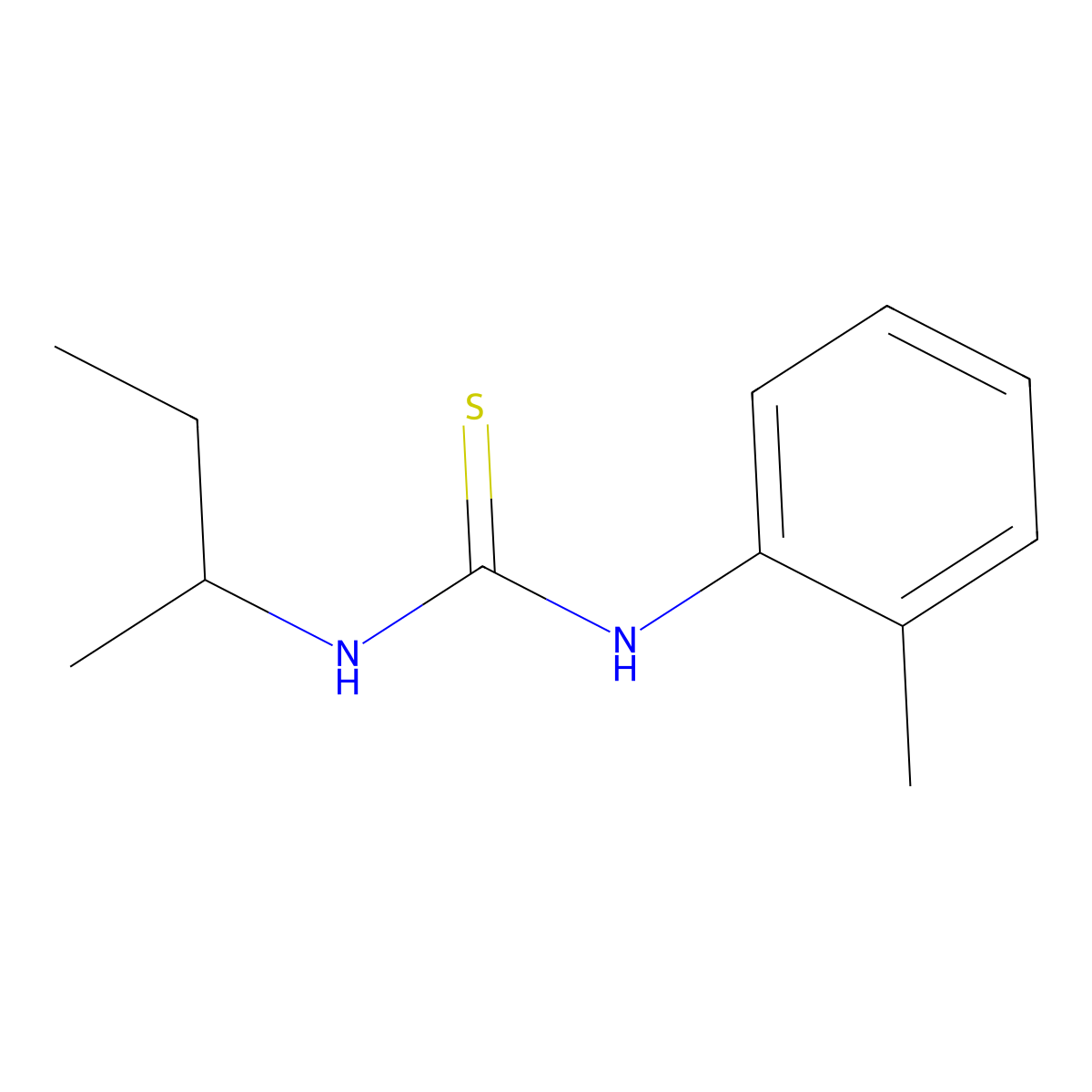 1-Butan-2-yl-3-(2-methylphenyl)thiourea molecular structure, CAS 474928-56-8