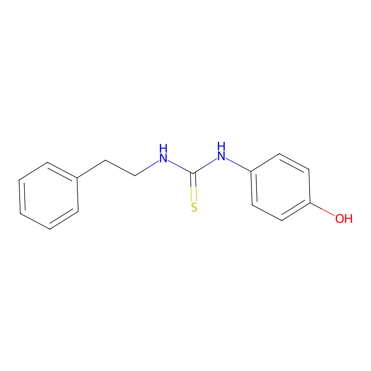 1-(4-Hydroxyphenyl)-3-(2-phenylethyl)thiourea molecular structure, CAS 474936-48-6