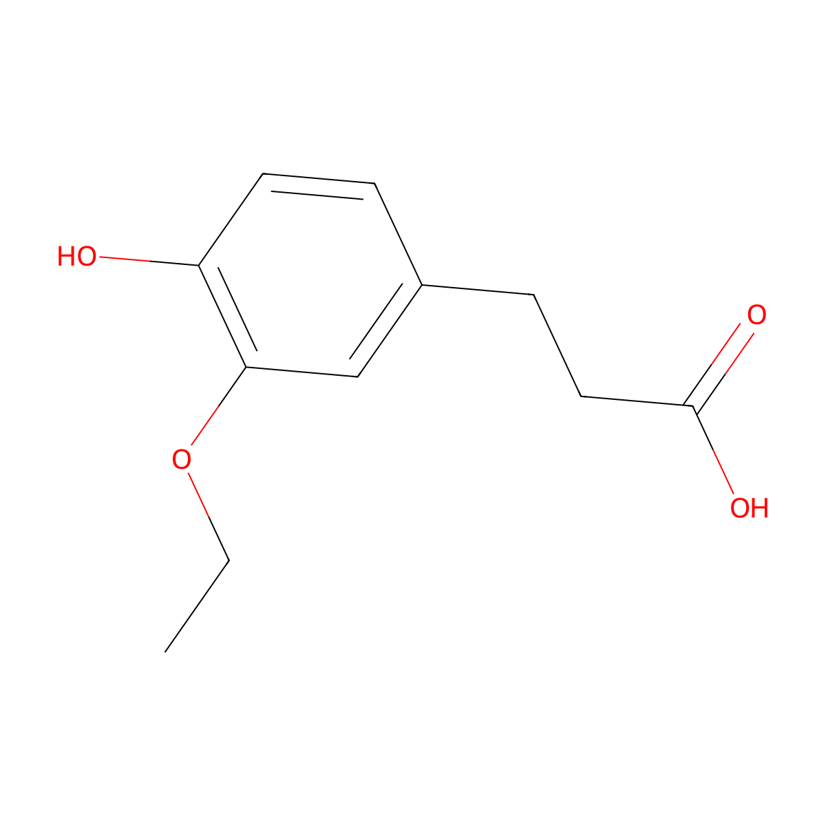 3-(3-Ethoxy-4-hydroxyphenyl)propanoic acid molecular structure, CAS 474940-58-4