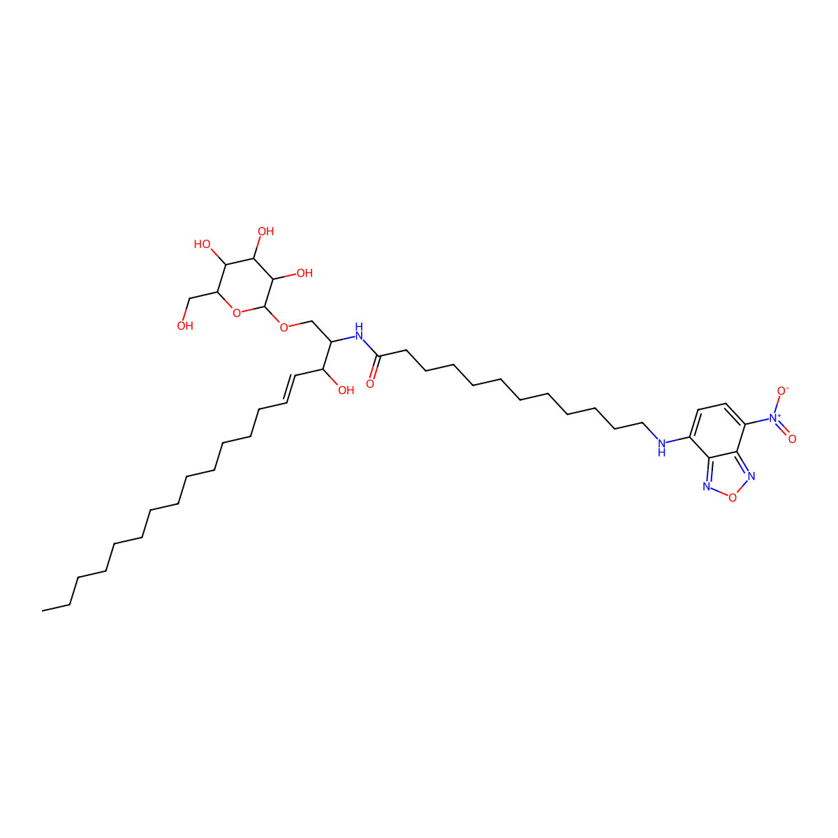 C12 NBD Galactosylceramide molecular structure, CAS 474942-98-8