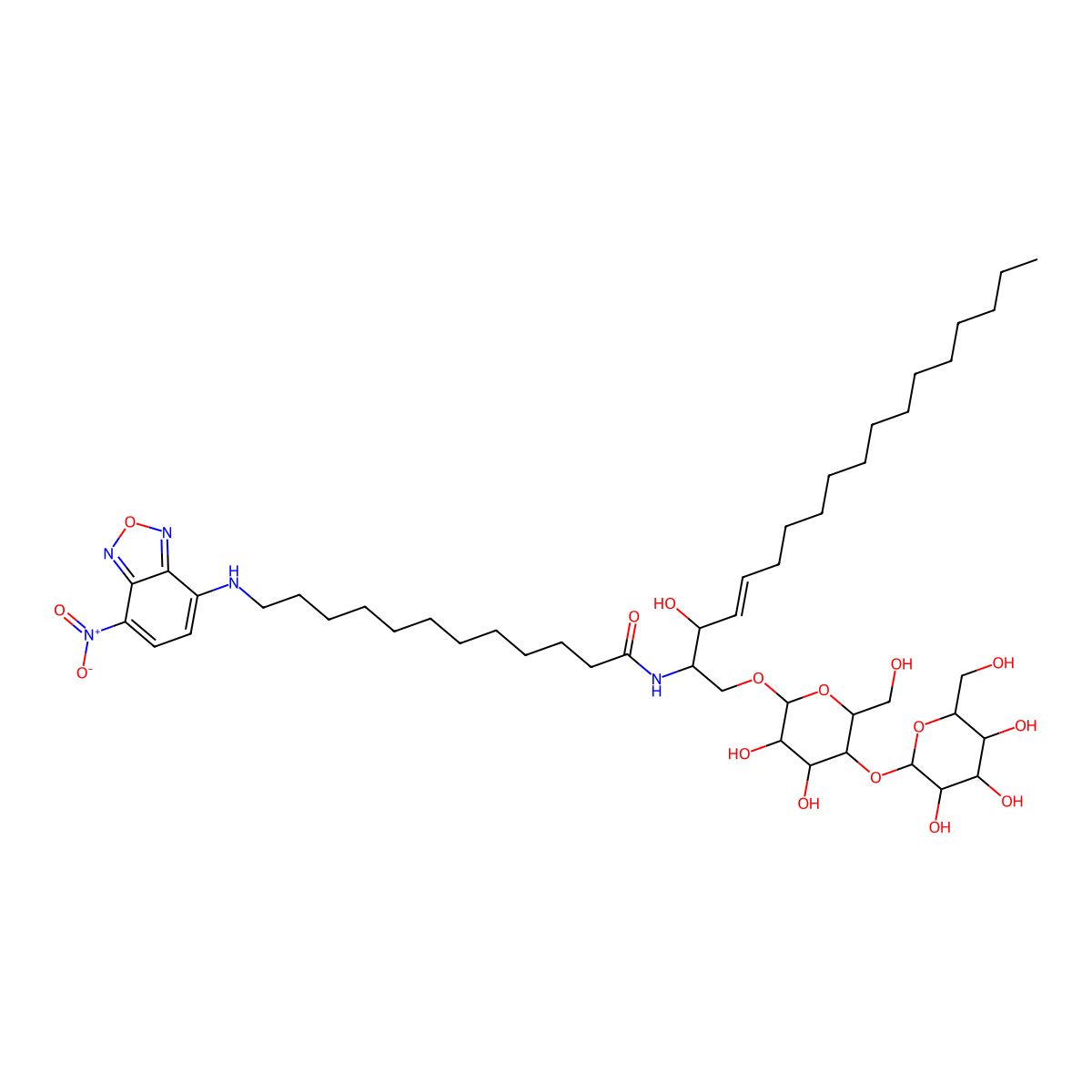 C12 Nbd-sphingosine, beta-D-lactosyl molecular structure, CAS 474943-06-1