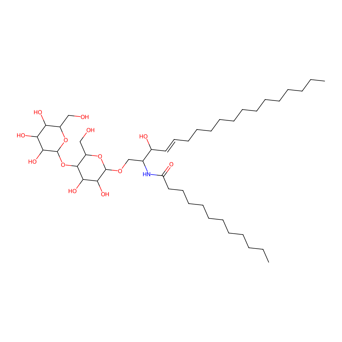 D-Lactosyl--1,1' N-lauroyl-D-erythro-sphingosine molecular structure, CAS 474943-80-1
