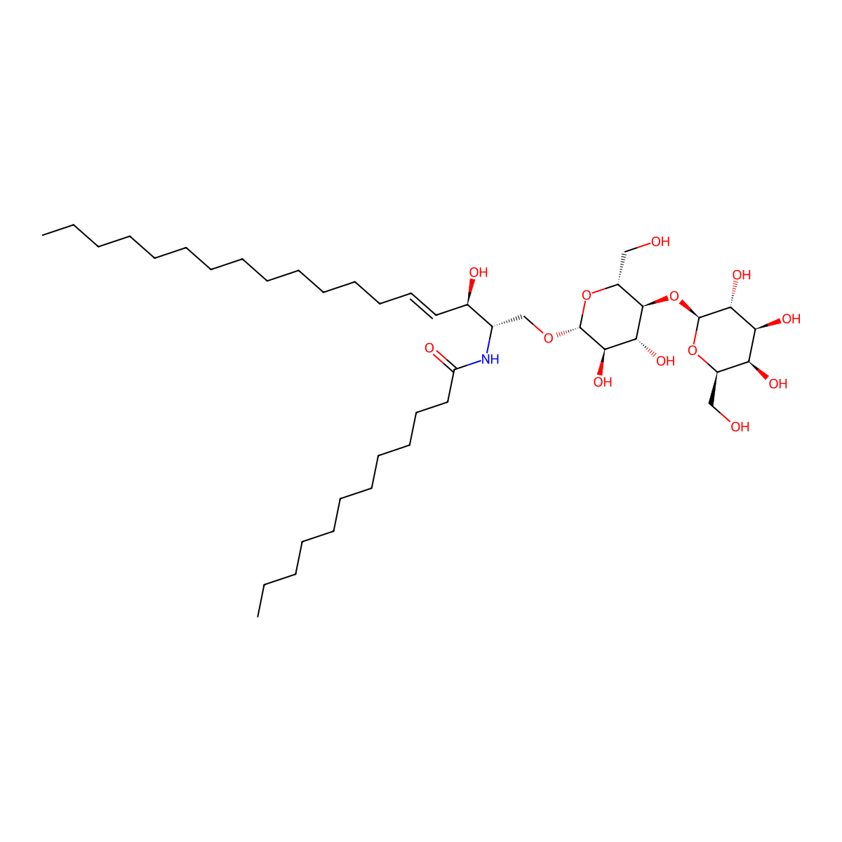 D-Lactosyl--1,1' N-lauroyl-D-erythro-sphingosine molecular structure, CAS 474943-80-1