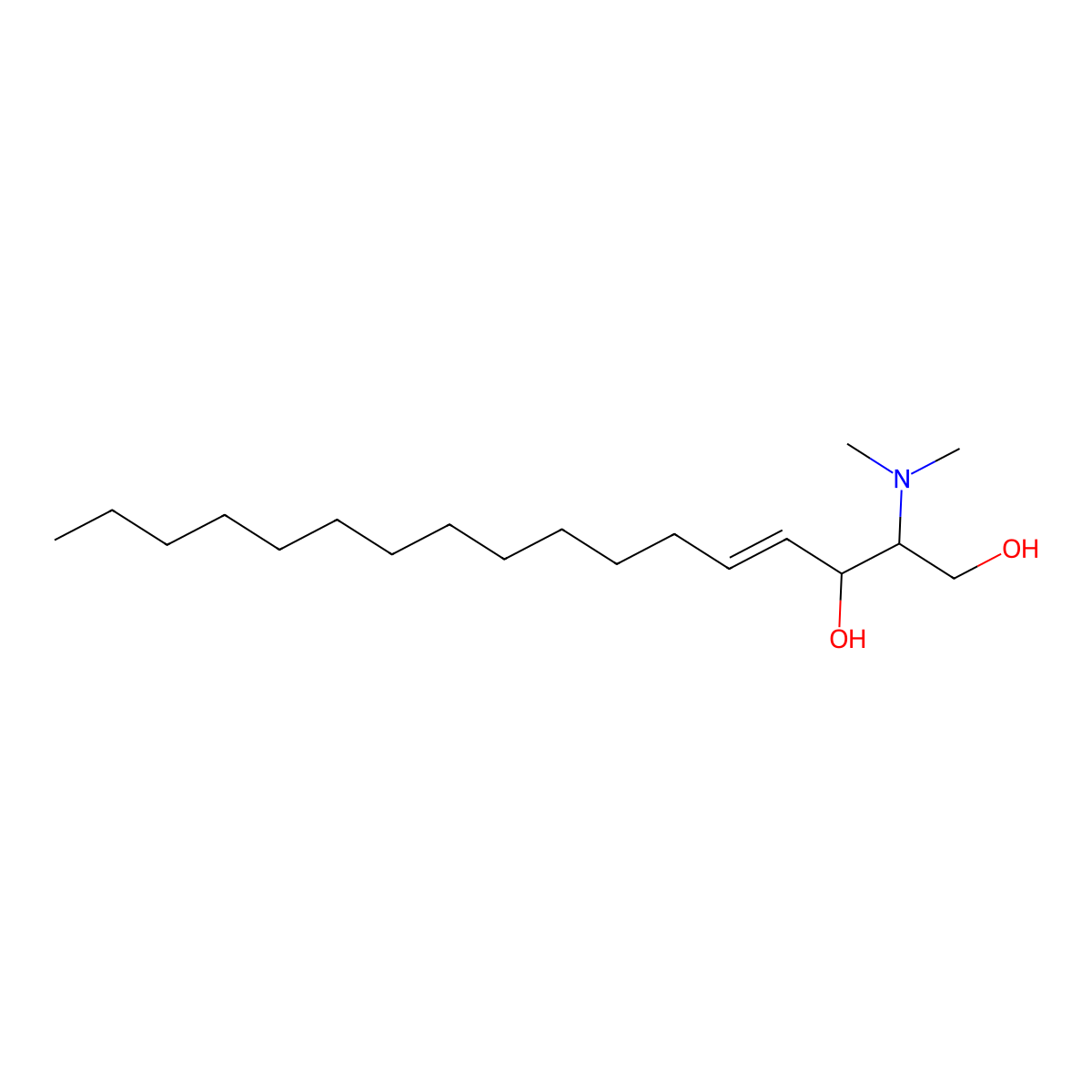 2S-(dimethylamino)-4E-heptadecene-1,3R-diol molecular structure, CAS 474943-92-5