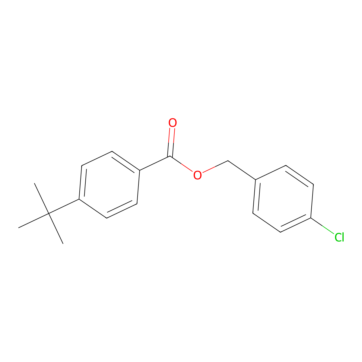 4-Chlorobenzyl 4-tert-butylbenzoate molecular structure, CAS 474947-03-0