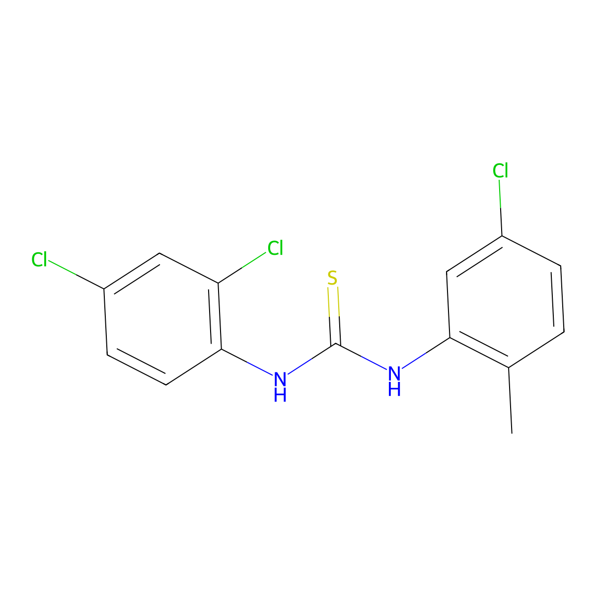 1-(5-Chloro-2-methylphenyl)-3-(2,4-dichlorophenyl)thiourea molecular structure, CAS 474947-99-4