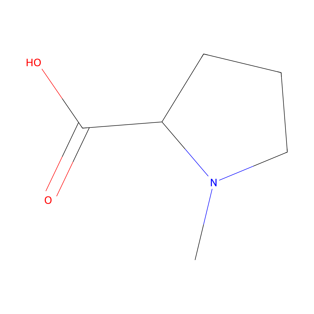 N-Methyl-L-proline molecular structure, CAS 475-11-6