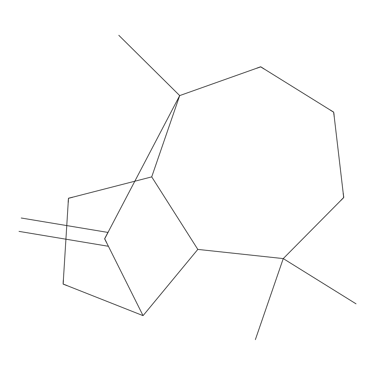 Longifolene molecular structure, CAS 475-20-7