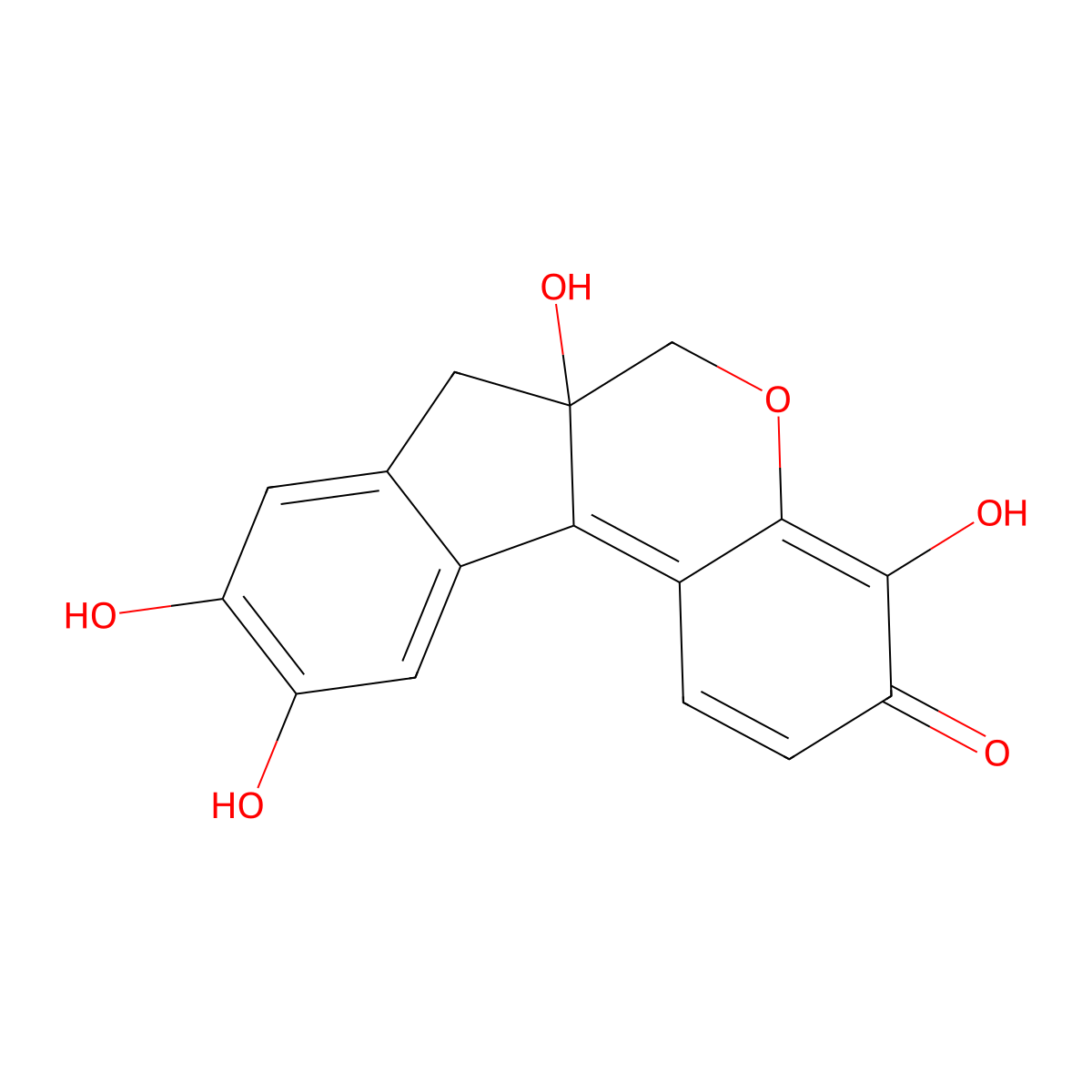 Hematein molecular structure, CAS 475-25-2