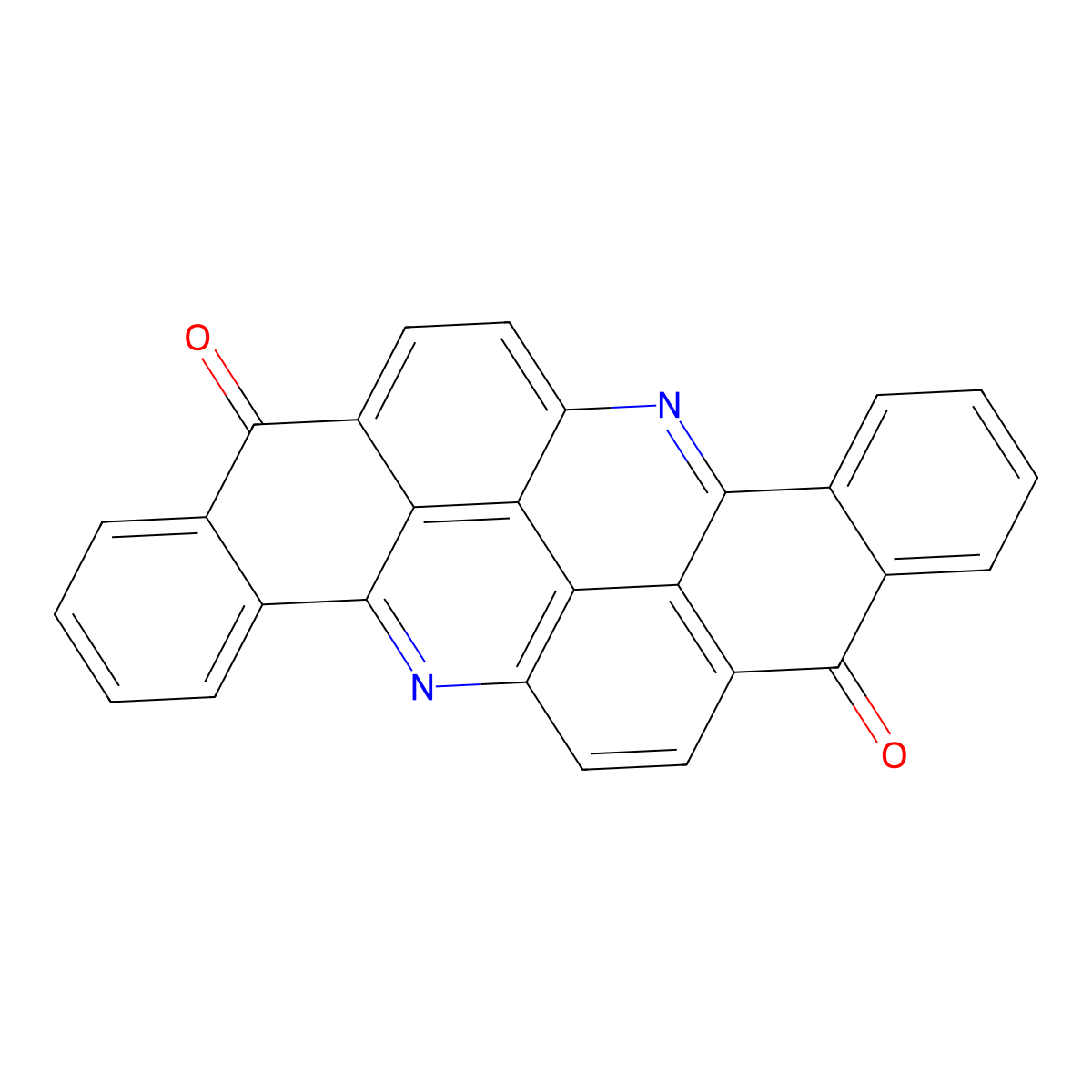 Flavanthrone molecular structure, CAS 475-71-8