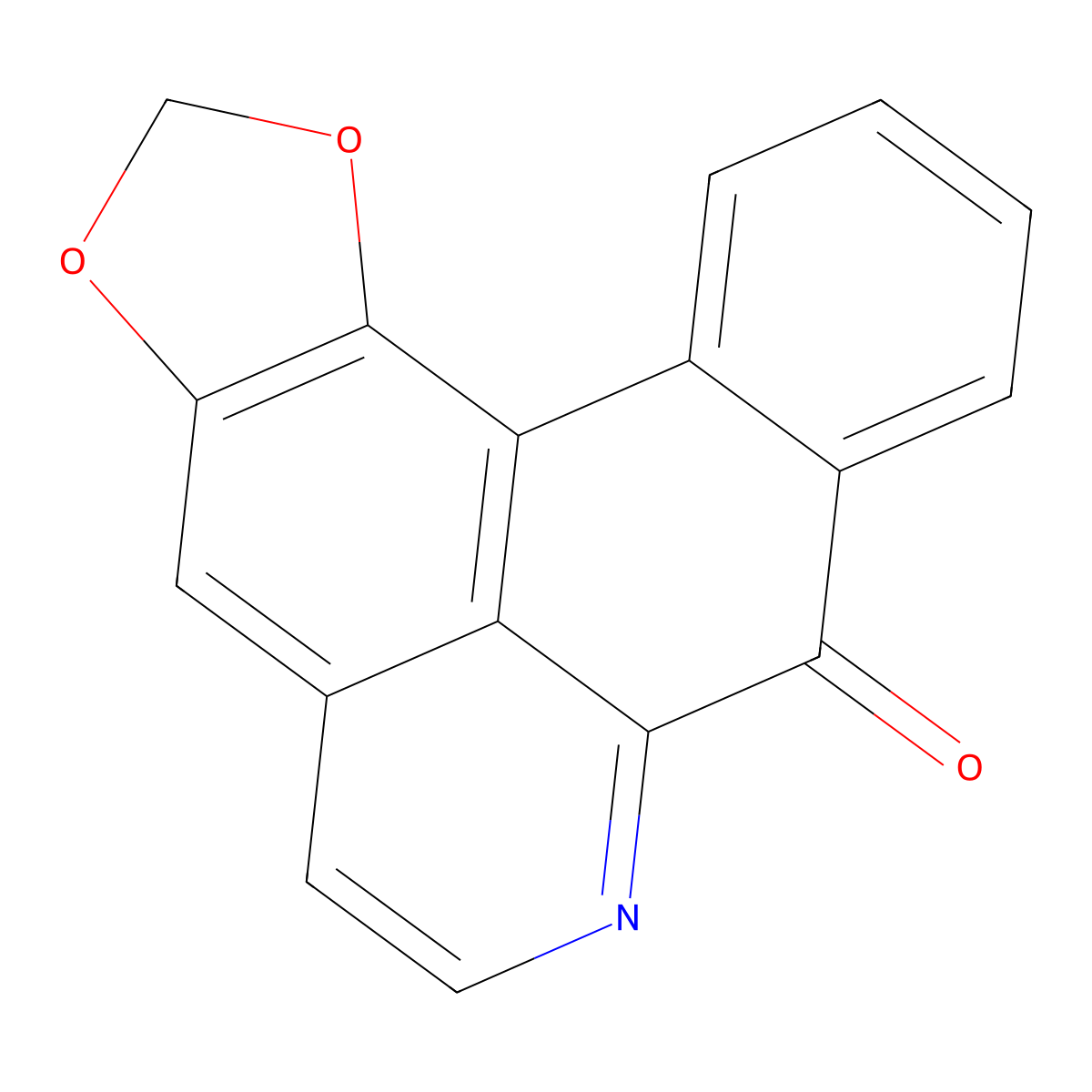 Liriodenine molecular structure, CAS 475-75-2