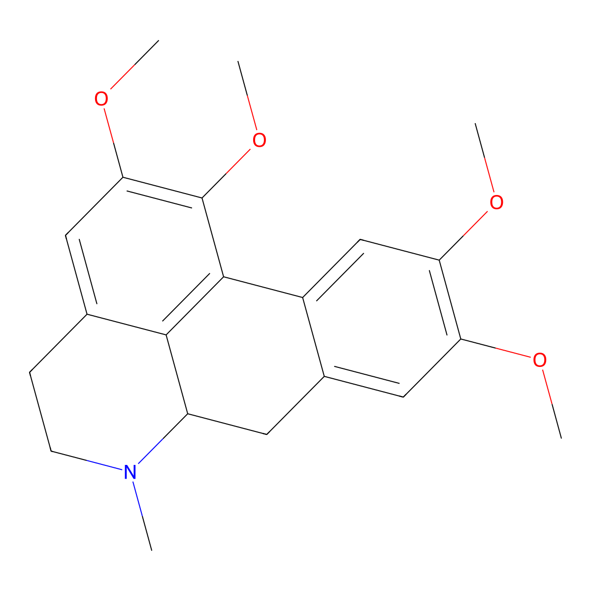 (+)-Glaucine molecular structure, CAS 475-81-0