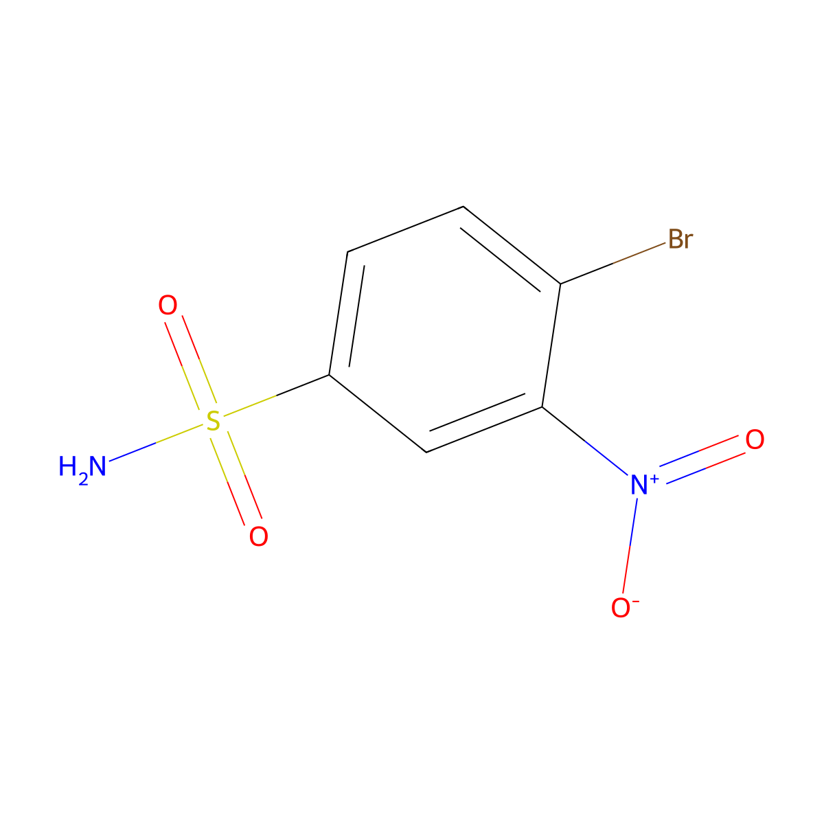 4-Bromo-3-nitrobenzene-1-sulfonamide molecular structure, CAS 4750-20-3