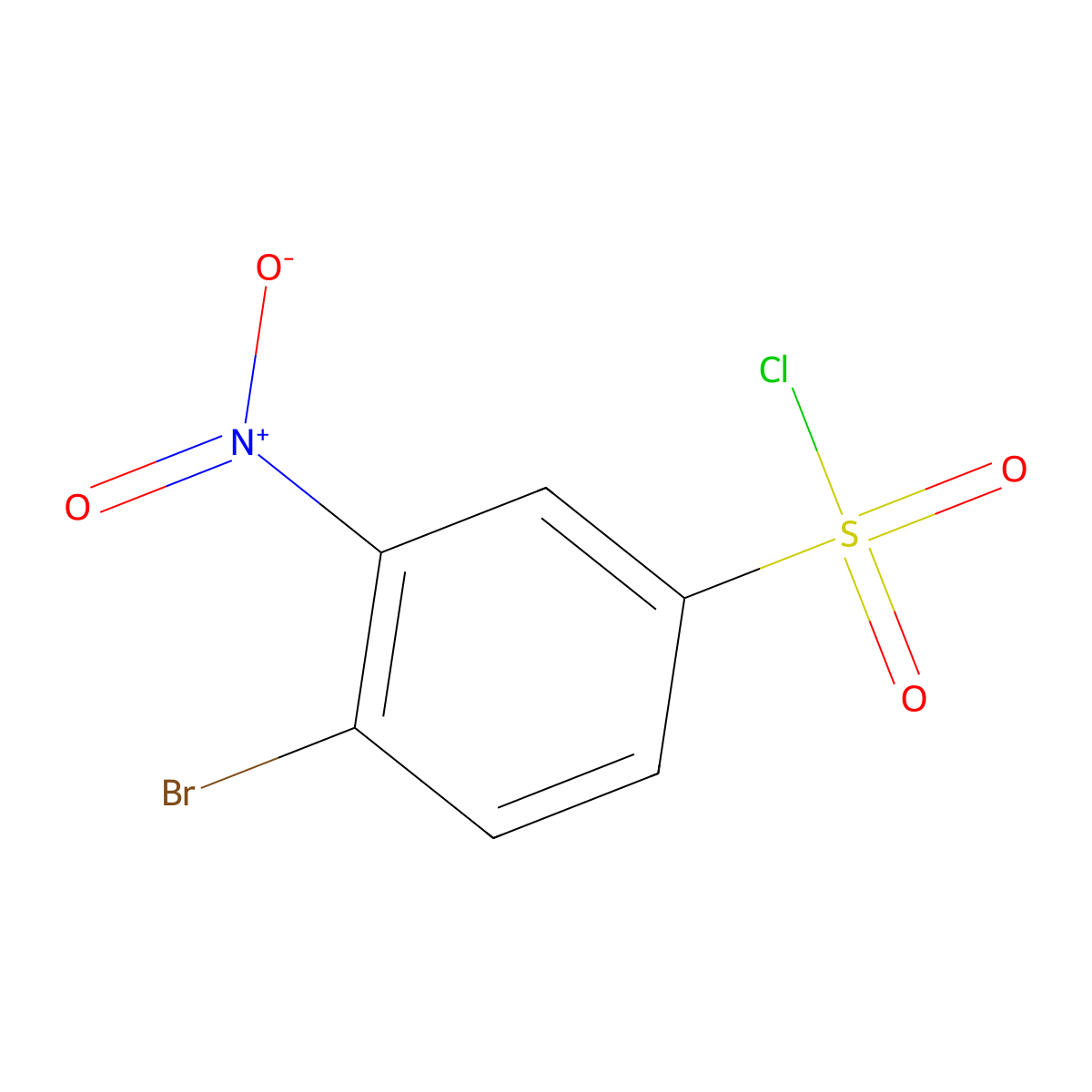 4-Bromo-3-nitrobenzene-1-sulfonyl chloride molecular structure, CAS 4750-22-5