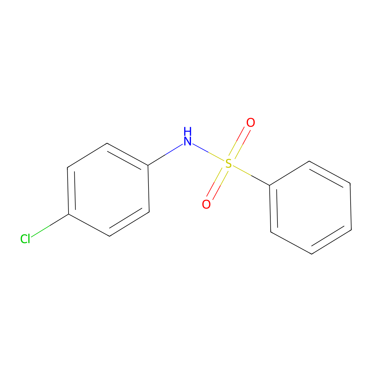 N-(4-Chlorophenyl)benzenesulfonamide molecular structure, CAS 4750-28-1