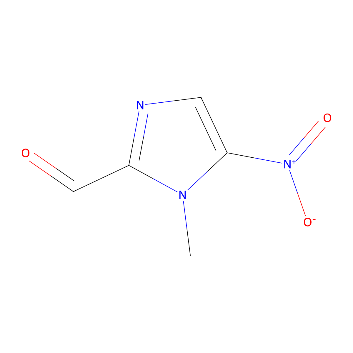1-Methyl-5-nitro-1H-imidazole-2-carbaldehyde molecular structure, CAS 4750-57-6