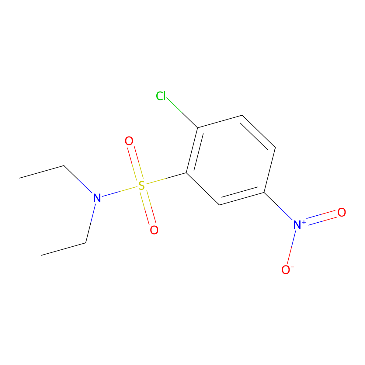 2-chloro-N,N-diethyl-5-nitrobenzene-1-sulfonamide molecular structure, CAS 4750-91-8