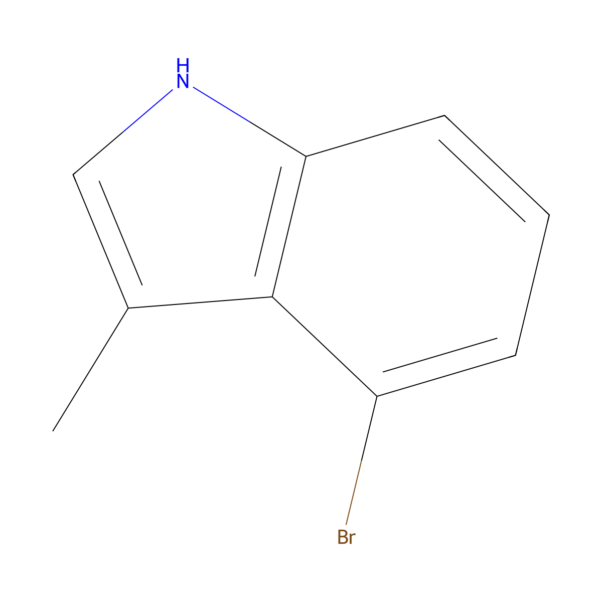 4-Bromo-3-methyl-1H-indole molecular structure, CAS 475039-81-7