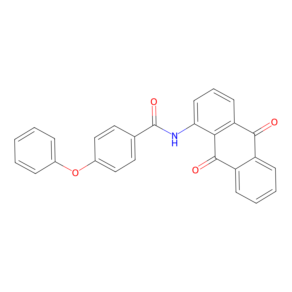 N-(9,10-dioxo-9,10-dihydroanthracen-1-yl)-4-phenoxybenzamide molecular structure, CAS 475044-15-6