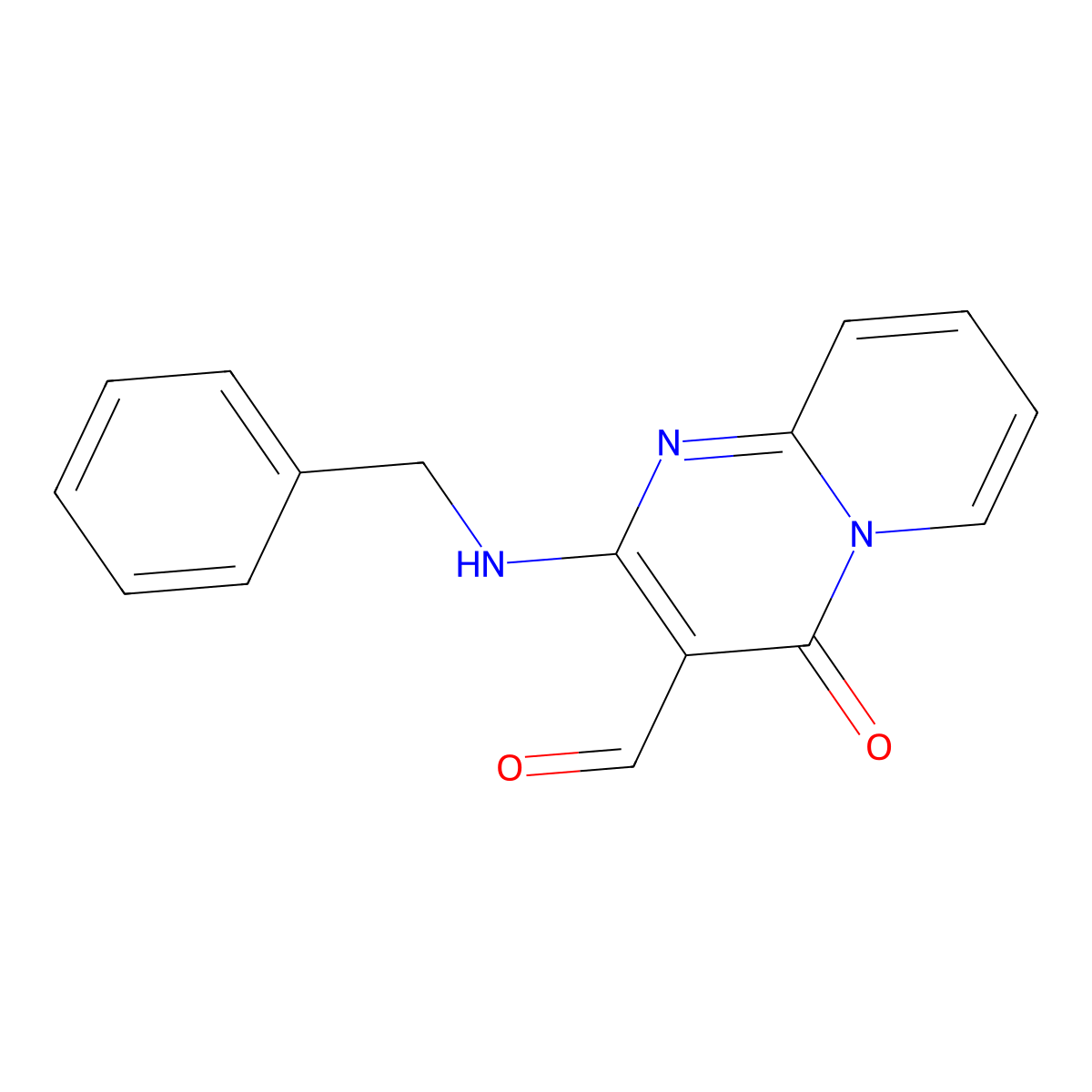 2-(benzylamino)-4-oxo-4H-pyrido[1,2-a]pyrimidine-3-carbaldehyde molecular structure, CAS 475046-86-7