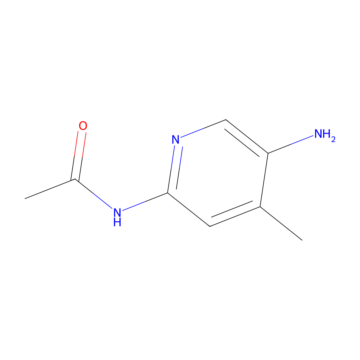 N-(5-Amino-4-methylpyridin-2-yl)acetamide molecular structure, CAS 475060-18-5