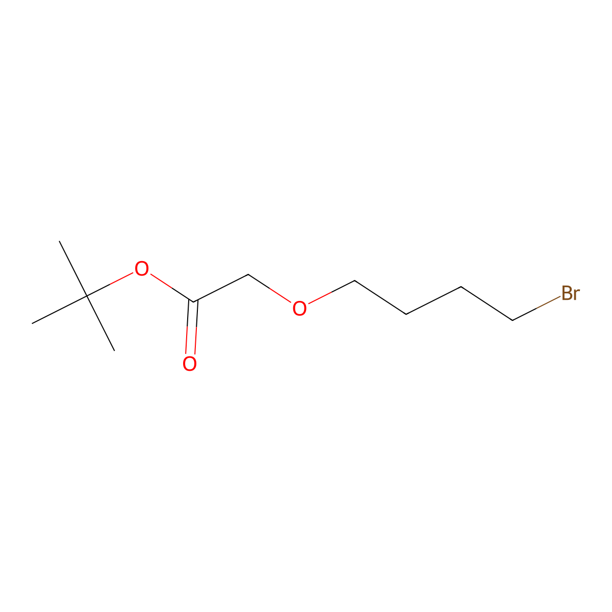 Tert-butyl (4-bromobutyloxy)acetate molecular structure, CAS 475086-55-6