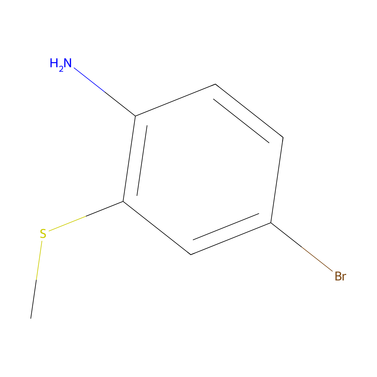 4-Bromo-2-(methylthio)aniline molecular structure, CAS 475089-07-7
