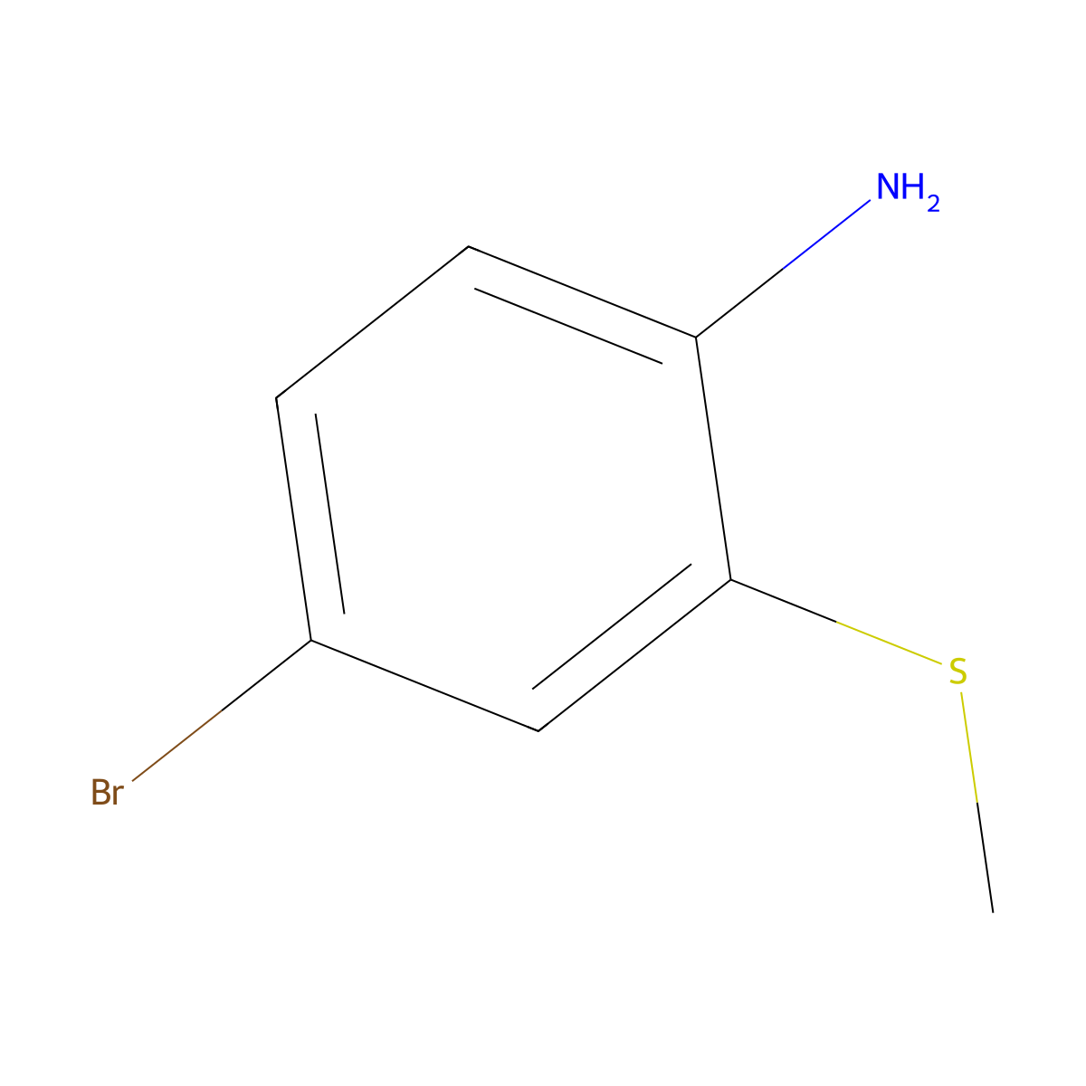 4-Bromo-2-(methylthio)aniline molecular structure, CAS 475089-07-7