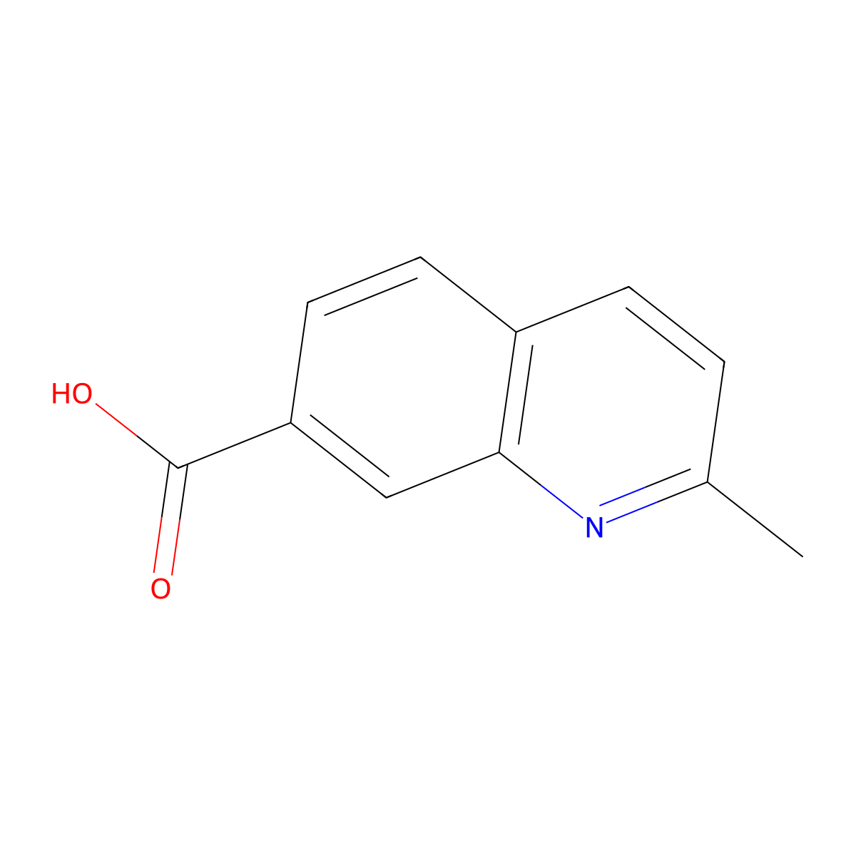 2-methylquinoline-7-carboxylic Acid molecular structure, CAS 475098-86-3