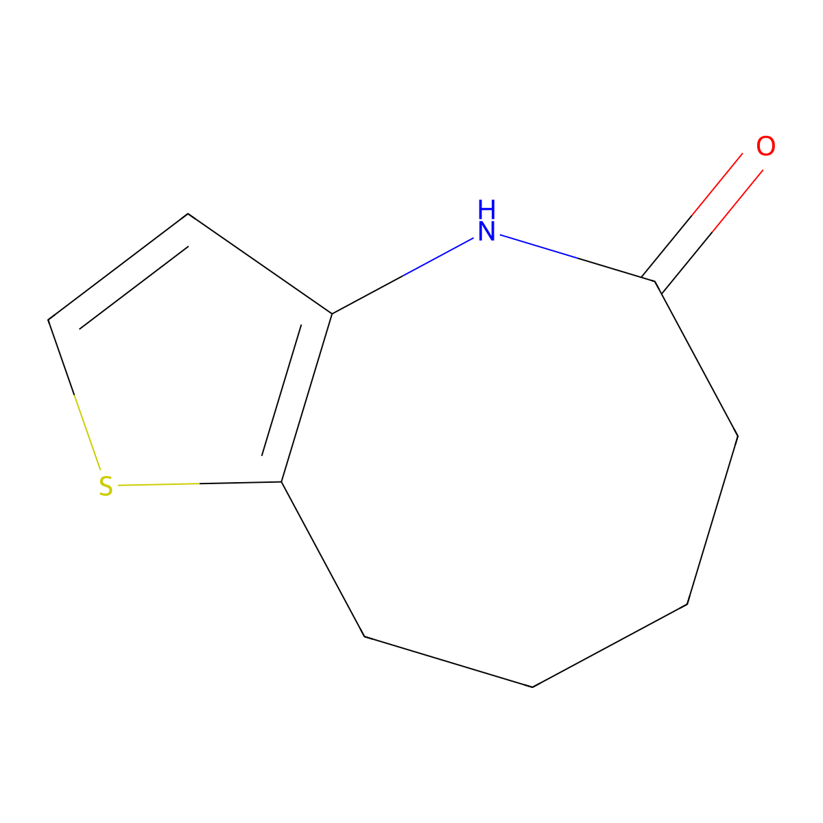 6,7,8,9-Tetrahydrothieno[3,2-b]azocin-5(4H)-one molecular structure, CAS 4751-60-4