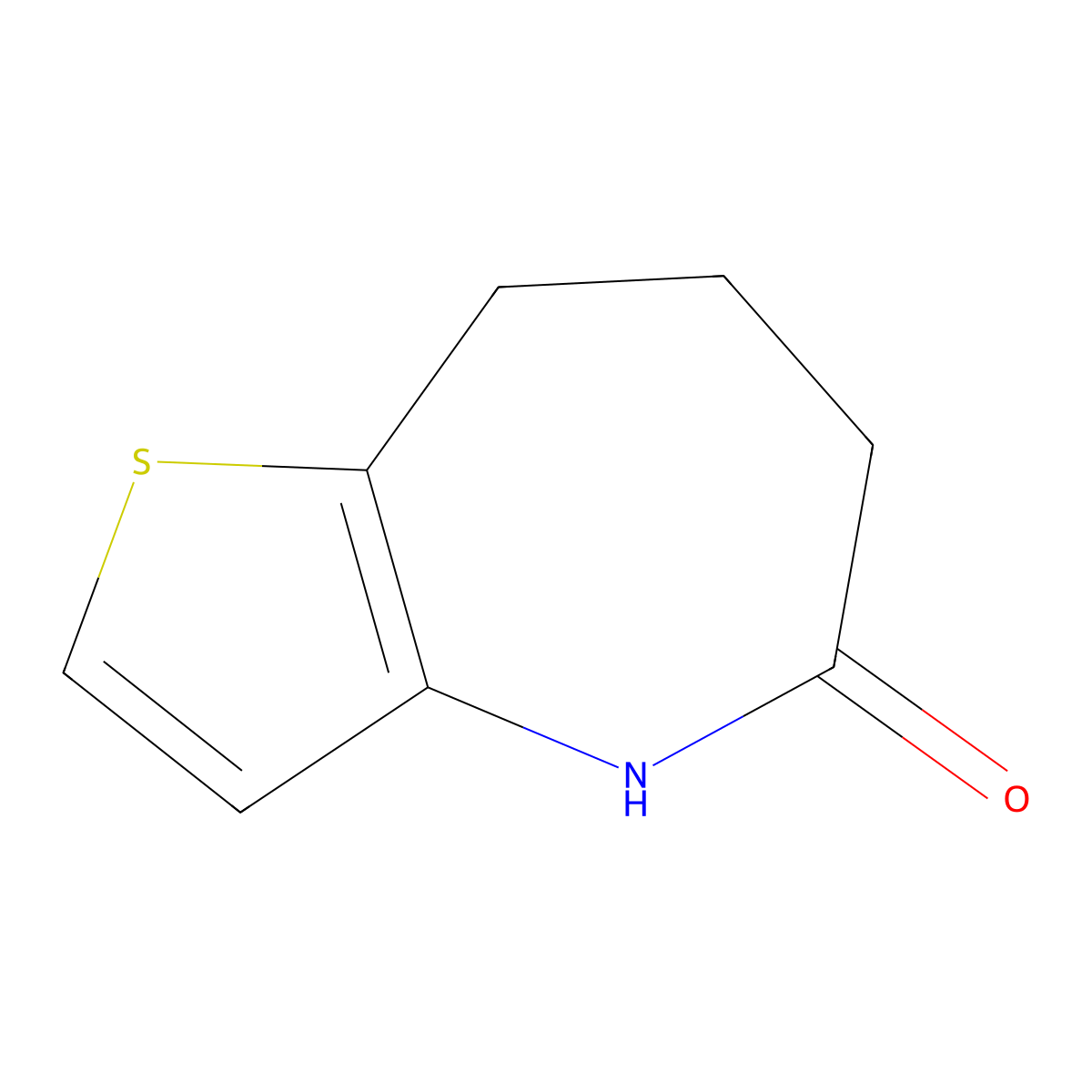 4H,5H,6H,7H,8H-thieno[3,2-b]azepin-5-one molecular structure, CAS 4751-61-5