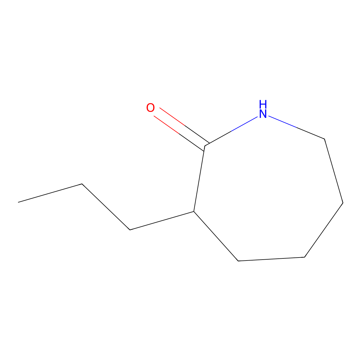 3-Propylazepan-2-one molecular structure, CAS 4751-69-3